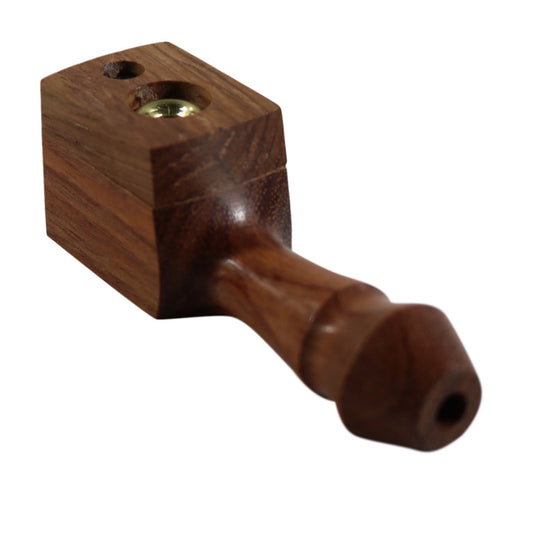 #Z8 "THE MILL" 3" WOODEN PIPE WITH SWIVEL LID AND PASSTHROUGH