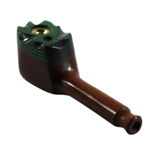 #Z9 "THE MILL" 3.5" WOODEN PIPE WITH SWIVEL LID AND PASSTHROUGH