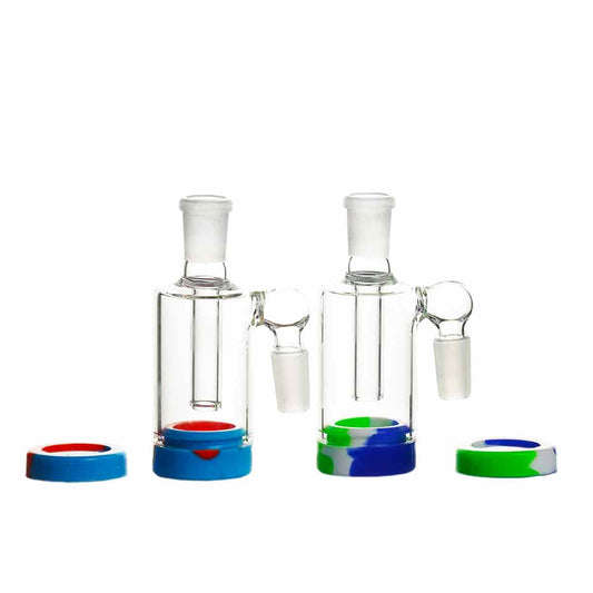14mm 4” Reclaim Catcher with Removable Silicone Container - 14mm Male 45° or 90° [AC-20]