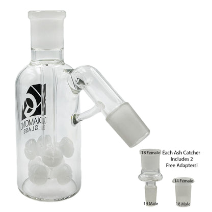 14mm & 18mm Dual-Joint XL Ash Catchers w/ 2 FREE Adapters! [AC-18]