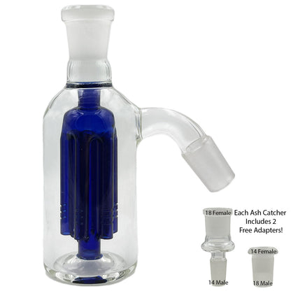 14mm & 18mm Dual-Joint XL Ash Catchers w/ 2 FREE Adapters! [AC-18]
