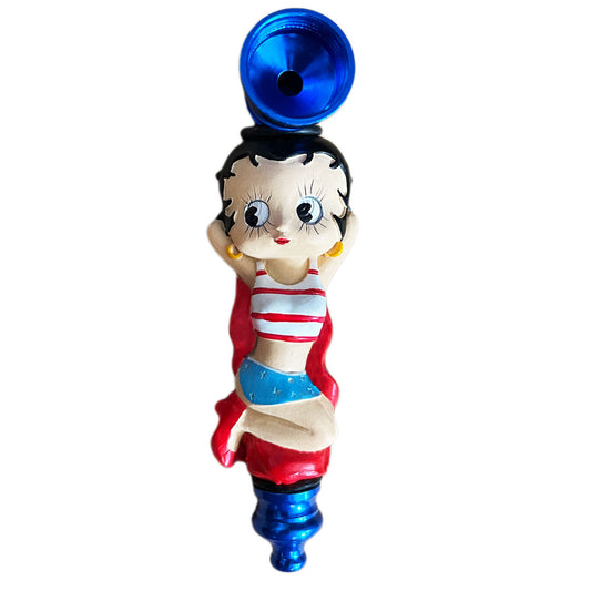 4" Hand Painted Creature Pipe - Betty Boop [HP-C-47]