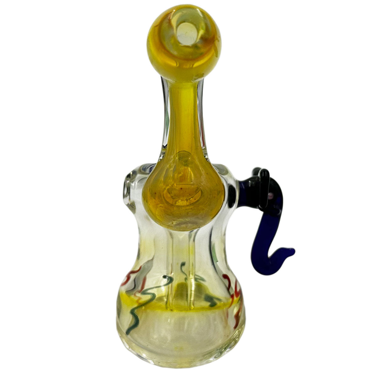 4.5"-6.5" Mad Hatter Fumed Glass Sherlock & Hammer Bub's w/ Elephants [BUB-G-23]
