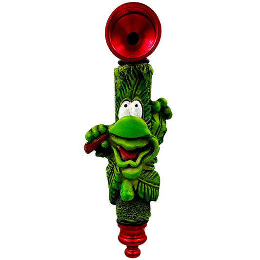 3.5" Hand Painted Creature Pipe - Smokin Bud [HP-C-71]