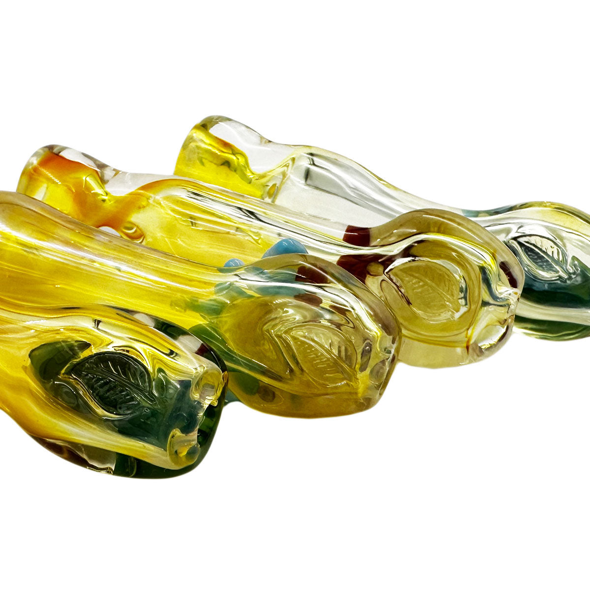 4”-4.5” Crazy Guys Glass Chillum - Made In The USA - Assorted Styles [CLM-G-MH-GUYS]