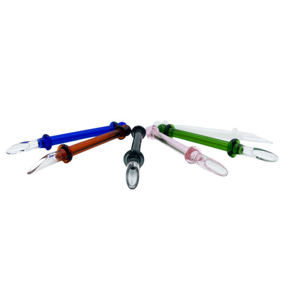 5" Glass Scoop Dab Tool - Assorted Colors [DAB-G-11]