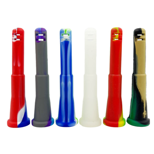18mm to 14mm Slitted Diffused Silicone Downstem - Assorted Colors (4”) [DS-S-4-18/14]