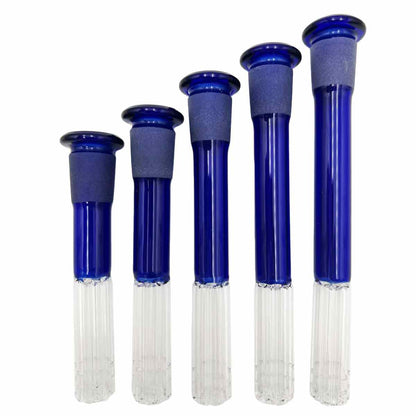 18mm to 14mm Slitted Diffused Glass Downstem w/ 6 Arm Tree Perc - Assorted Sizes [DS-G-TP-18/14]