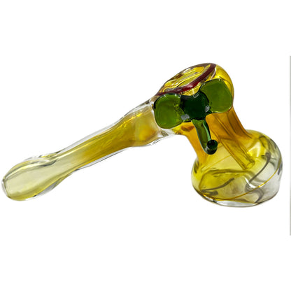 4.5"-6.5" Mad Hatter Fumed Glass Sherlock & Hammer Bub's w/ Elephants [BUB-G-23]