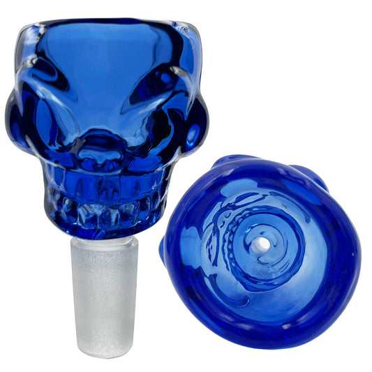 14mm Glass Skull Bowl - Assorted Colors [GB-35]