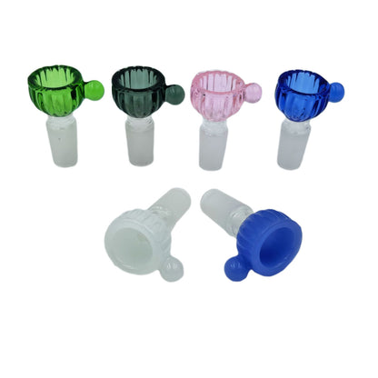 14mm Glass Bowls w/ Handle - Assorted Colors [GB-36]