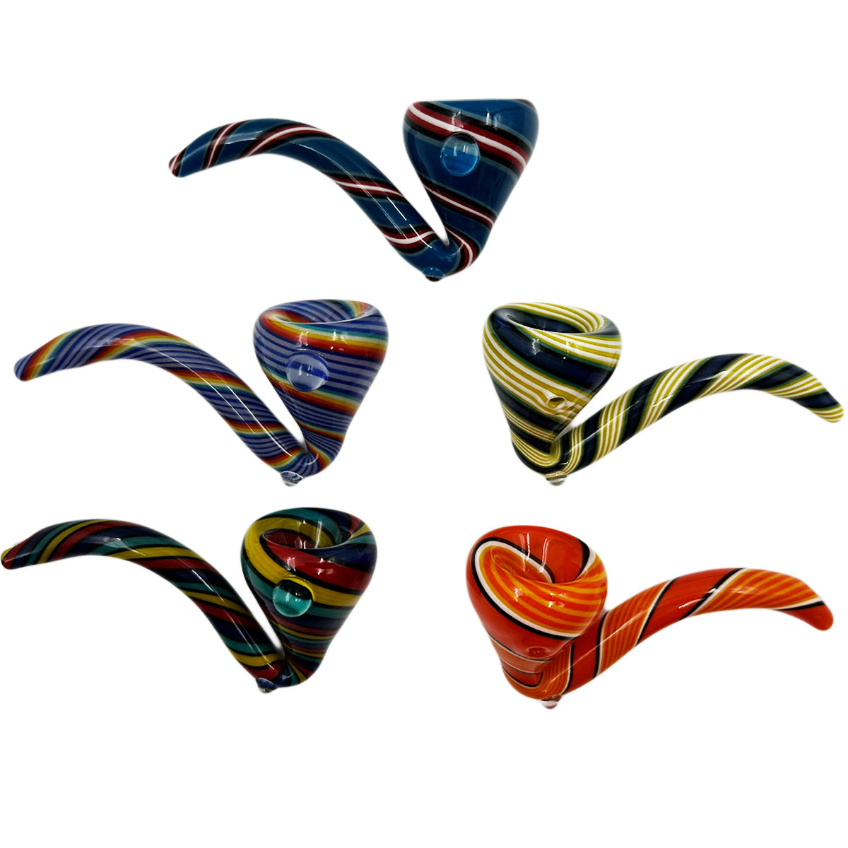 4.75" Glass Sherlock Hand Pipe - Now In 10 Colors! [HP-G-194]