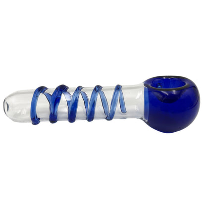 4" Classic Glass Spoon Hand Pipe - Assorted Colors [HP-G-142]