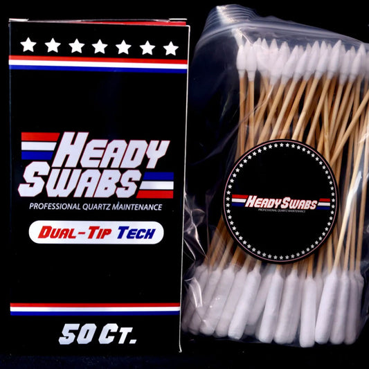 Heady Swabs 6" Dual Tip Tech 50 Count [HS-1A]