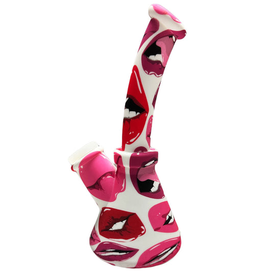 6.5" Silicone Beaker Water Pipe - New Prints! [WP-S-45B]