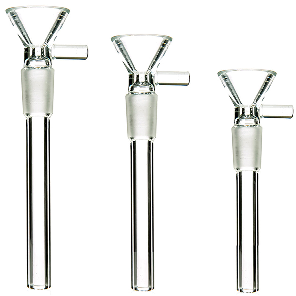 14mm to 14mm Glass Downstem w/ Bowl - Assorted Sizes [DSB-G-14M]