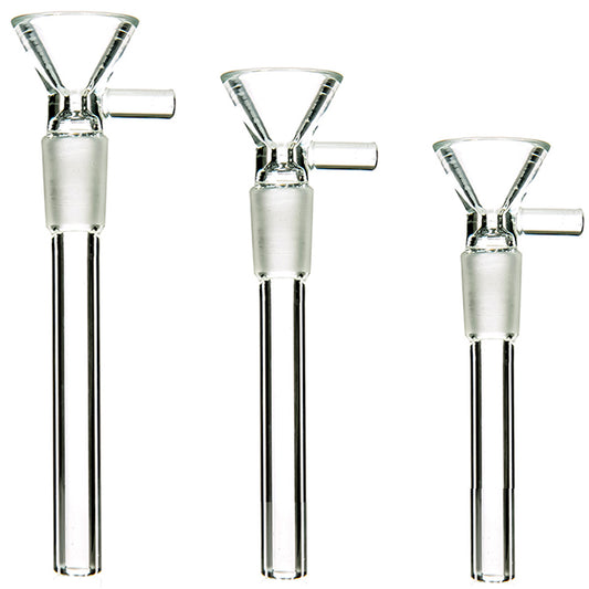 14mm to 14mm Glass Downstem w/ Bowl - Assorted Sizes [DSB-G-14M]