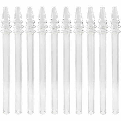 7.5" XL Thick Borosilicate Glass Honey Straw w/ Maria Rings [NC-G-54B]