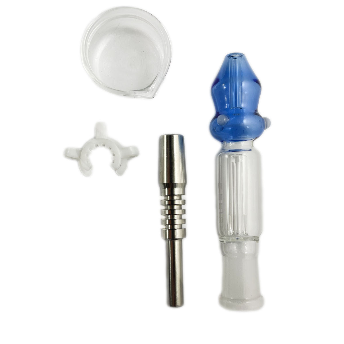 8" 14mm Glass Nectar Collector Set- Gift Box - Assorted Colors [NC-G-72]