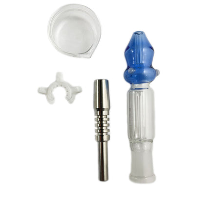 8" 14mm Glass Nectar Collector Set- Gift Box - Assorted Colors [NC-G-72]