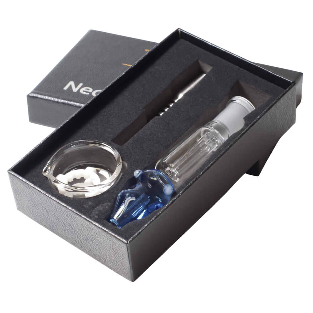 8" 14mm Glass Nectar Collector Set- Gift Box - Assorted Colors [NC-G-72]