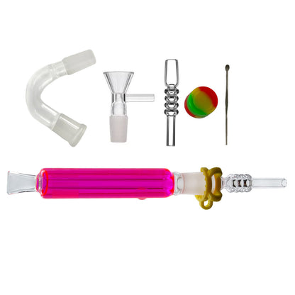 8" 14mm Dual-Use Freezable UV Reflective Nectar Collector & Hand Pipe Set [NC-G-84]