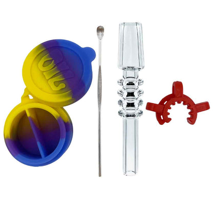 8.5" 14mm Freezable Nectar Collector w/ Accessory Pack - Assorted Colors [NC-G-98]