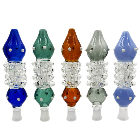 7" 10mm Glass Nectar Collector w/ Ti Tip, K. Clip, Container & Dab Tool - Now in 5 Colors! [NC-G-99]