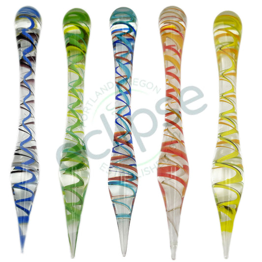 5"-5.5" Glass Dual-Use Dab Tool & Carb Cap - Assorted Colors [DAB-G-24]