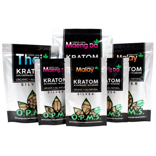 O.P.M.S Silver Capsules - 5 Strains - All Below Wholesale - 16, 30, 60, 120, 240 & 480 Ct [K-OPMS-SC]