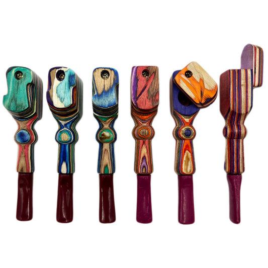 4.75” Wooden Hand Pipe with Swivel Lid [HP-W-I-41A]