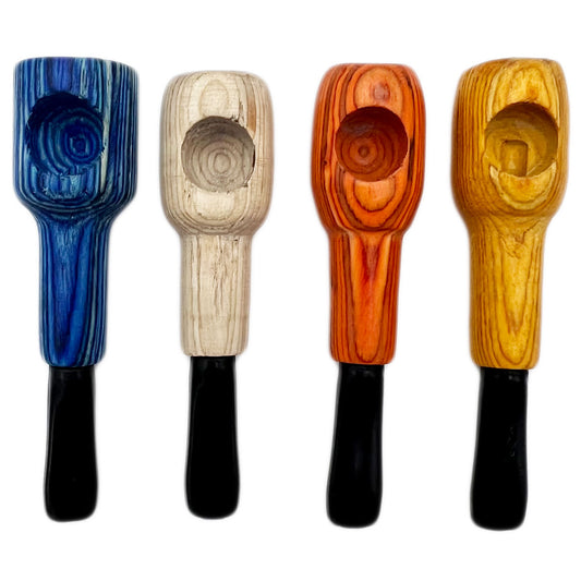 3.25" Wooden Hand Pipe - Assorted Colors [HP-W-I-43C]