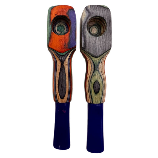 4.25" Wooden Hand Pipe - Assorted Colors [HP-W-I-43F]