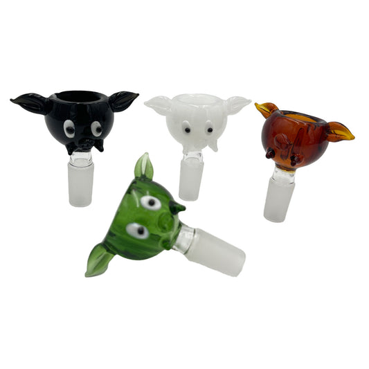 14mm Glass Pig Bowl - Assorted Colors [GB-20]