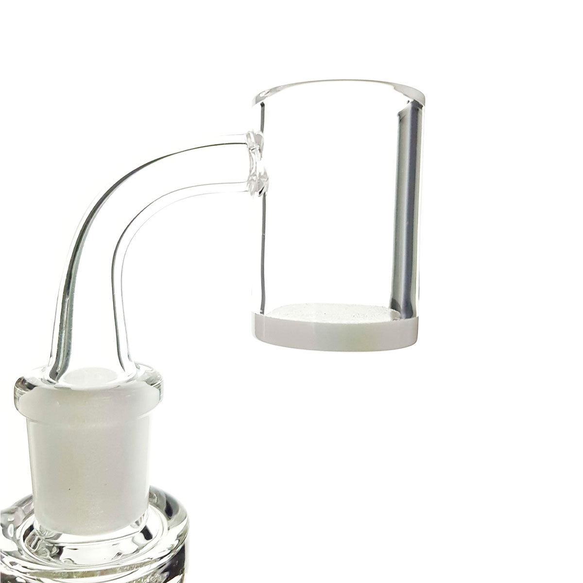25mm Extra Tall Flat Top Quartz Banger w/ 4mm Opaque Base - 14M  in 45° or 90° [QB25-O4]