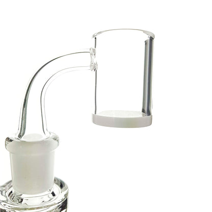 25mm Extra Tall Flat Top Quartz Banger w/ 4mm Opaque Base - 14M  in 45° or 90° [QB25-O4]