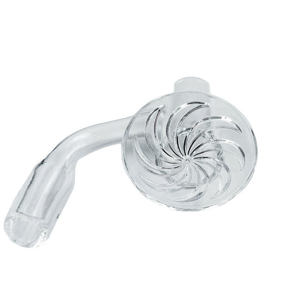 Spinner Set #4 - 20mm Flat Top Hybrid Beveled Blender Channel Slurper Quartz Banger w/ Pearls & Ball Cap - 14M 90° [QB-TP4]