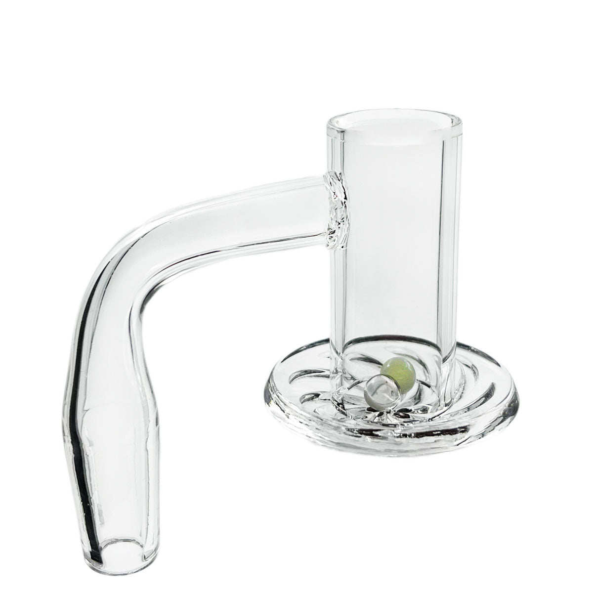 Spinner Set #4 - 20mm Flat Top Hybrid Beveled Blender Channel Slurper Quartz Banger w/ Pearls & Ball Cap - 14M 90° [QB-TP4]