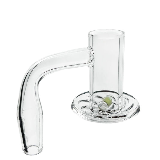 Spinner Set #4 - 20mm Flat Top Hybrid Beveled Blender Channel Slurper Quartz Banger w/ Pearls & Ball Cap - 14M 90° [QB-TP4]