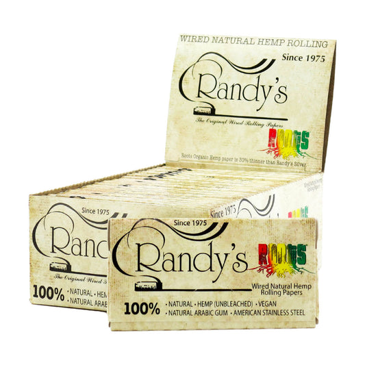 Randy's Wired 100% Natural Hemp Rolling Papers - Box of 25 [R-RP-ROOTS]