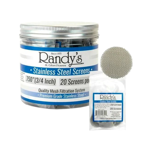 Randy's Screens - Brass or Stainless Steel - 720 Pcs (36 Packs of 20) - Assorted Sizes [R-B & R-S]