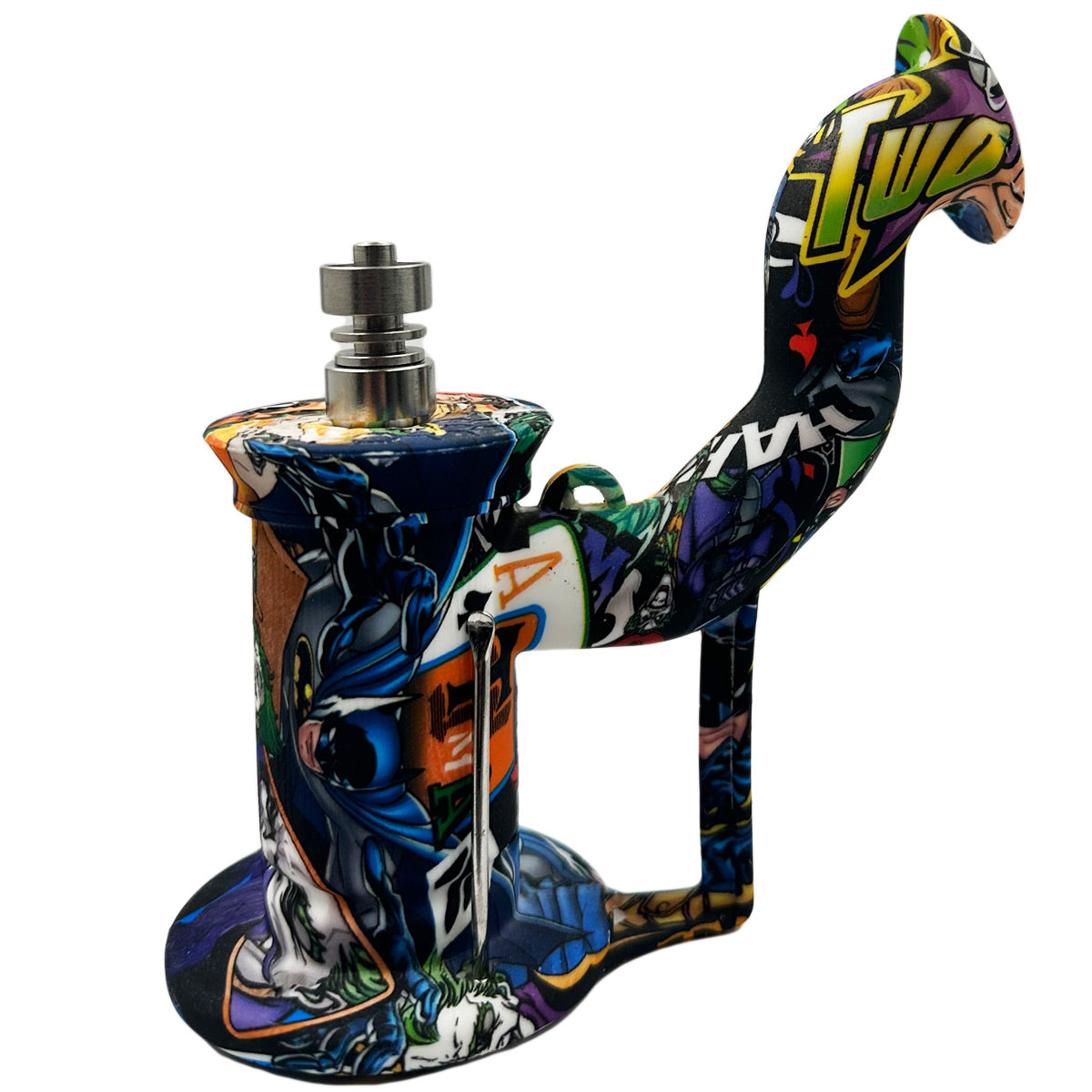 7.5" Oil Rig w/ Titanium Nail - Assorted Prints [WP-S-60B]