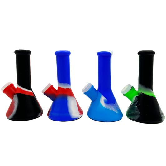 5.1” Silicone Beaker Water Pipe - New Colors! [WP-S-124A]