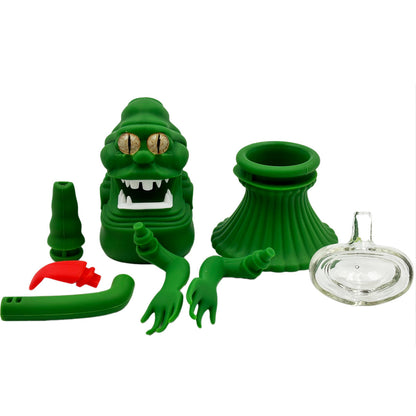 6” Green Slime Alien Ghost Water Pipe w/ Humongous Bowl [WP-S-141]
