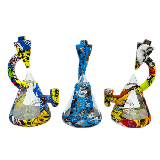 8"  Microscope w/ Protective Silicone Case & Disc Perc - Assorted Prints [WP-H-156]