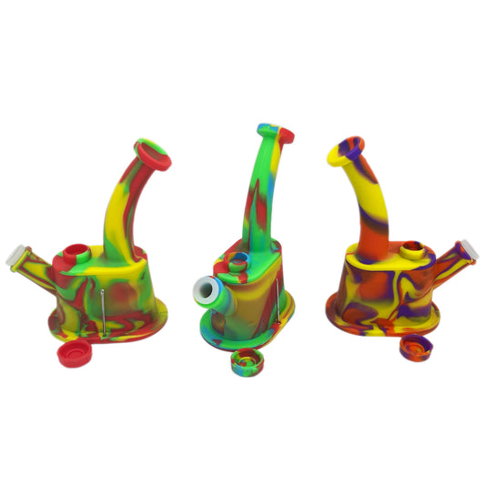 8" Bent Neck w/ built in container - Assorted Colors [WP-S-181]