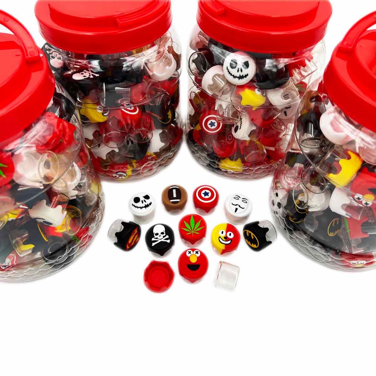 6ml Silicone & Glass Container - Assorted 3D Prints [C-H-1UC]