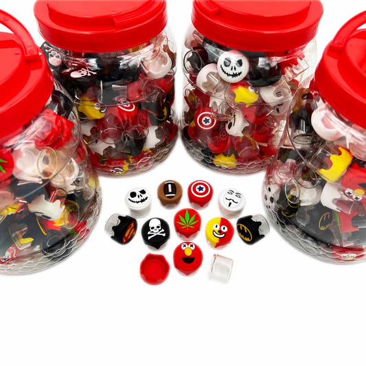 6ml Silicone & Glass Container - Assorted 3D Prints [C-H-1UC]