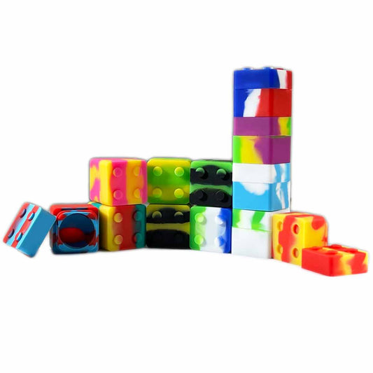 9ml Stackable Brick Silicone Container - Assorted Colors [C-S-14]