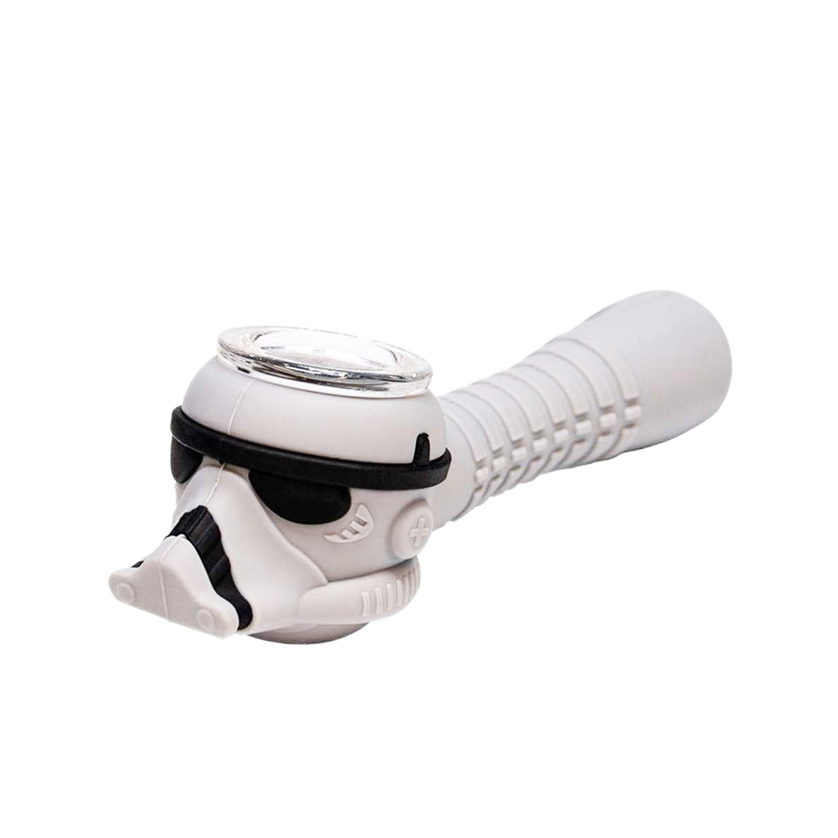 4.25" Silicone Space Soldier Character Hand Pipe w/ Glass Bowl - Assorted Colors [HP-S-34]
